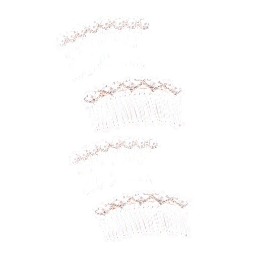 FOMIYES 4 Pcs Hair Comb Headpiece Wedding Hairpin Comb Pearl Hair Combs Clips Wedding Hair Clip Comb Bridal Headdress Wedding Hair Clips Pearl Comb Alloy Comb Korean Version Bride Headgear