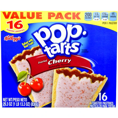 Pop-Tarts Kellogg's Frosted Cherry Pop-Tarts 16 Count 29.3 OZ