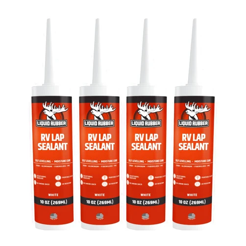 Liquid Rubber RV Lap Sealant, White, 4 Pack