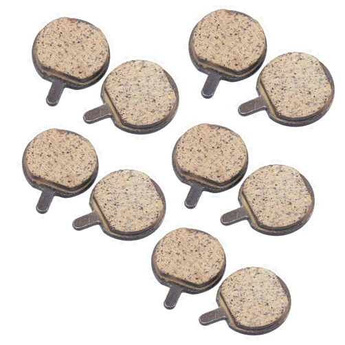 Demeras 5 Pairs Bike Brake Pads, Bicycle Bike Disc Scooter Disk Brake Pads Semi-Metal Brake Electric Bike Disc Pads Replacement for Bicycle Ebike Break Pad Boomerang Bicicletas y