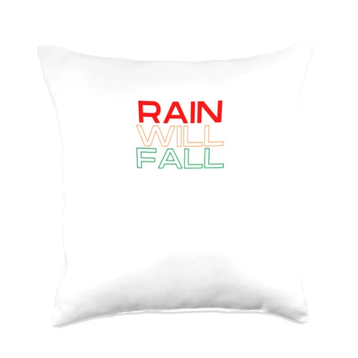 Meako Gifts Rain Falling Throw Pillow, 18x18, Multicolor