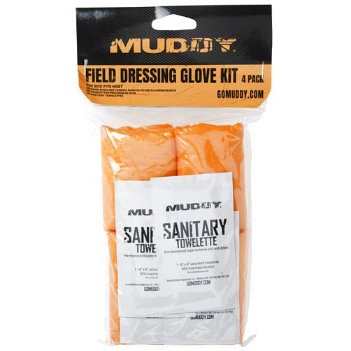 Muddy Treestands Field Dressing Glove Kit (Pack of 4) Black, One Size
