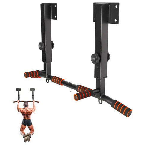 Powerfeng Pull Up Bar Wall Mounted: Adjustable Wall Joist Mount Pull Up Bar & Chin Up Bar for Home Gym Workout Strength Training Equipment