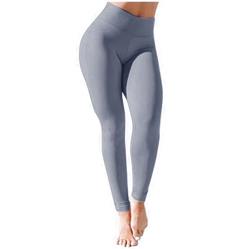 SMIDOW Women High Waisted Workout Tights Butt Lift Stretch Pull-on Jeggings Seamless Scrunch Butt Gym Yoga Pants