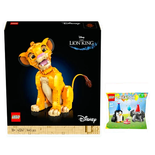 BRICKCOMPLETE Lego Set: 43247 Simba the Boy Lion King & 30667 Animal Birthday Party