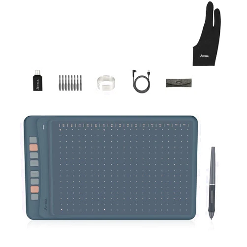 Artisul A1201 Drawing Tablet & Artist Glove 12 Inch Graphics Drawing Tablet 8192 Levels Pressure Battery-Free Stylus Digital Drawing Tablet for Windows/macOS/Chromebook/Android