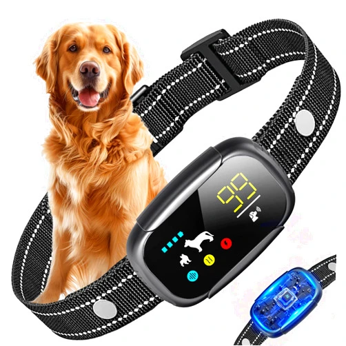 JMZDS&JL Dog Bark Collar, Dog Shock Collar for Large Medium Small Dogs 10-150lbs, Rechargeable Anti Barking Training Collar with 5 Adjustable Sensitivity, IP67 Waterproof Dog bark Deterrent Devices (Black)