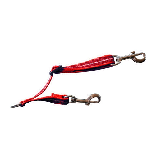 Herm Sprenger Herm. Sprenger Adjustable Coupling Strap – Reflective Nylon 2-Way Dog Leash Coupler with Nickel-Plated Swivel Clip – Safety Backup Strap for Prong & Flat Collars (Red)