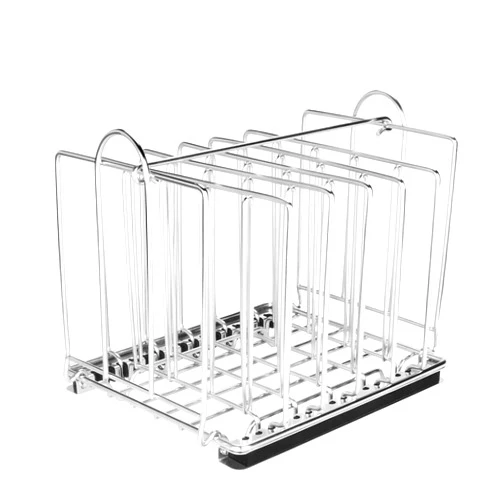 EVERIE Weighted Sous Vide Rack Divider, Improved Vertical Mount Stops Wobbling, 5 Detachable Stainless Steel Dividers and 2 Built-in Holder Dividers