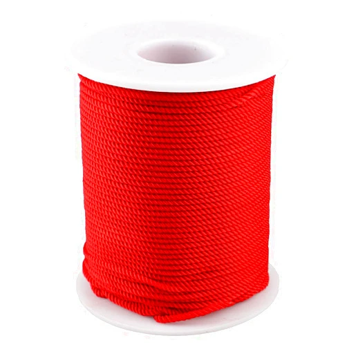 McFanBe Twisted Nylon String 3 Ply Twine for Gardening DIY Crafting Bracelets Making (1.5mm-164feet, Red)