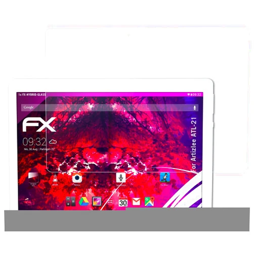 AtFoliX Plastic Glass Protective Film compatible with Artizlee ATL-21 Glass Protector, 9H Hybrid-Glass FX Glass Screen Protector of plastic