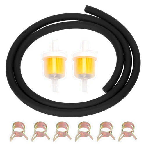 HIAORS Dirt Bike Fuel Line with Filter Compatible with GY6 50cc 90cc 110cc 150cc 139QMB 157QMJ Taotao SSR Apollo Trailmaster Scooter Moped Go Kart Pit Bike ATV Quad 4 Wheele Motorcycle Parts Black