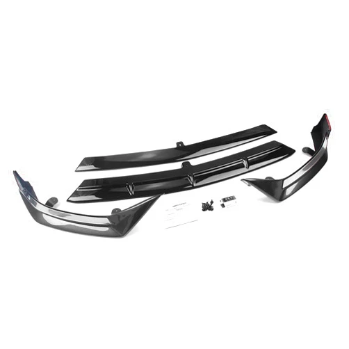 PYCJNFC Gloss Black Front Bumper Spoiler Lip Blade+Side Splitter Cover Kit Compatible for Mercedes Benz C Class W206 Sport 2022-2023 C300(Gray)