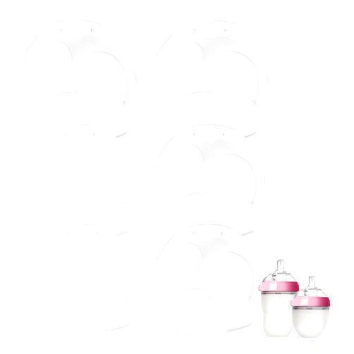 XUNICUTE Baby Bottle Cap Compatible with Comotomo 5oz and 8oz Bottles, Soft Baby Bottle Lid, 6 Count