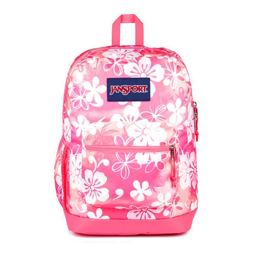 JanSport Cross Town Plus Backpack - Large Main Compartment, Side Water Bottle Pocket, 15-Inch Padded Laptop Sleeve - Hiblisscus