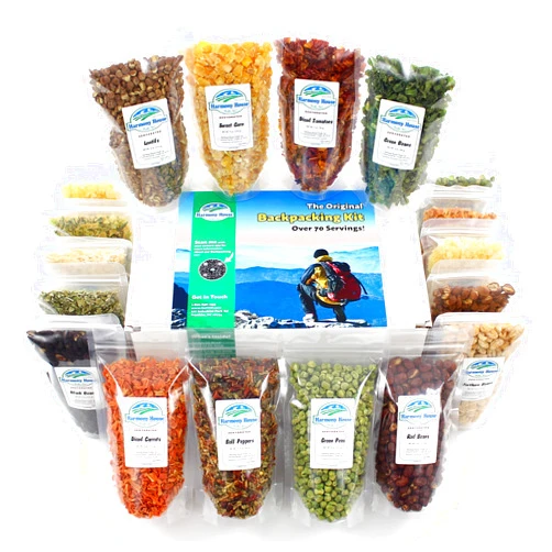 Harmony House The Backpacking Kit - 18Ct Premium Lightweight Meals in 1 Cup Resealable Pouches by Harmony House Foods, Single Set