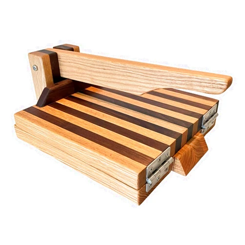Central Coast Woodworks: Handmade Hardwood Tortilla Press in Red Oak and Walnut - 11.5 inch