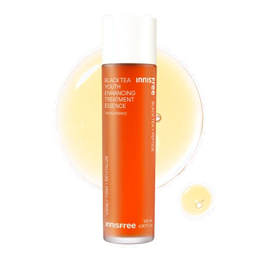 innisfree Black Tea Youth Essence, Korean Anti-Aging Treatment with Niacinamide for Radiance, Firm Skin, Hydration, and Barrier Support