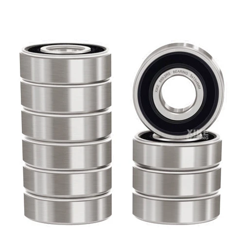 XIKE 10 Pcs 695-2RS Bearings 5x13x4mm, Double Rubber Seals and Pre-Lubricated, Deep Groove Ball Bearing.