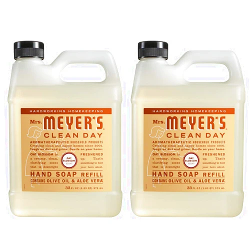 Mrs. Meyers Clean Day Mrs. Meyer’s Clean Day Liquid Hand Soap Refill, Oat Blossom Scent (33 Ounce - 2 PACK) 33 Fl Oz (Pack of 2)