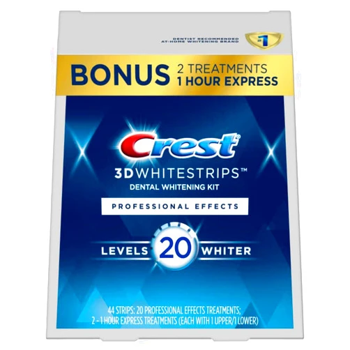 CREST WHITESTRIPS Crest 3D Whitestrips, Professional Effects, Teeth Whitening Strip Kit, 44 Strips (22 Count Pack)