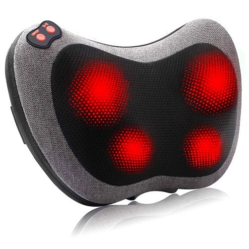 Papillon Shiatsu Back and Neck Massager with Heat, Deep Tissue Kneading,Electric Massage Pillow for Back,Shoulders,Legs,Foot,Body Muscle Pain Relief,Use at Home,Car,Office