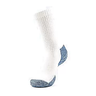 Thorlos XJ Max Cushion Running Crew Socks White/Navy (1 Pair) Medium