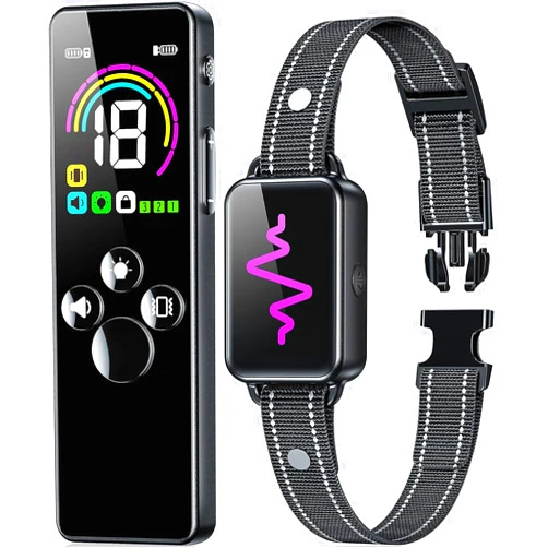 Ycoev Dog Training Collar with Remote, Ycoev Dog Training Collar IP67 Waterproof, Training Collar for Large Medium Small Dogs, Rechargeable E-Collar for Dogs with 4 Modes Beep, Vibration (Black)