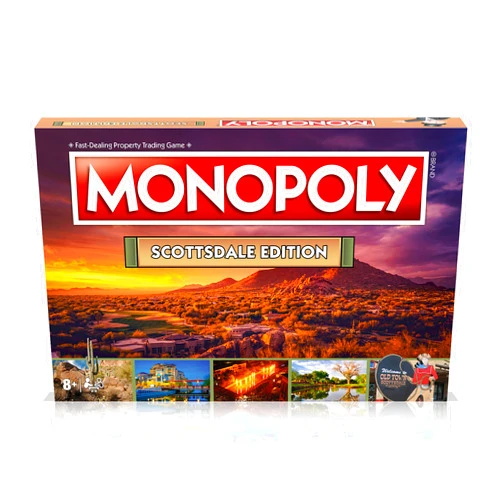Top Trumps Monopoly Board Game - Scottsdale Edition: 2-6 Players Family Board Games for Kids and Adults, Board Games for Kids 8 and up, for Kids and Adults, Ideal for Game Night