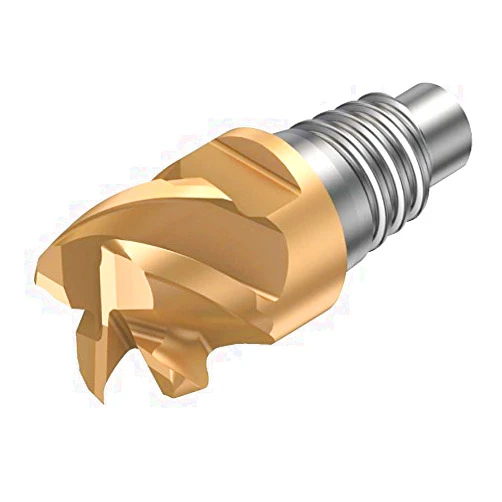 Sandvik Coromant Solid Carbide Indexable Milling Tool, 90 Degree Entering Angle, 3 Flutes