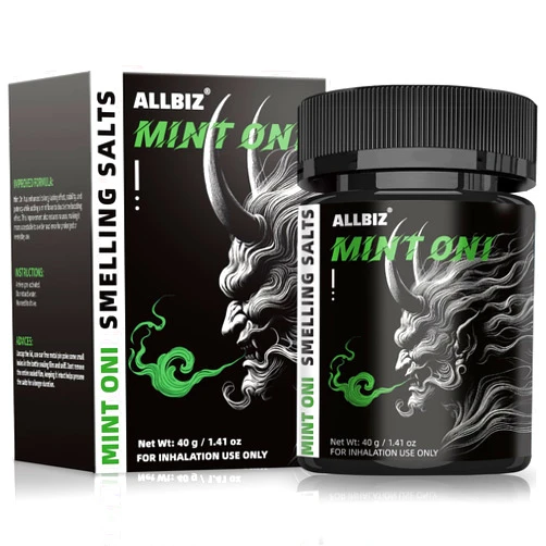ALLBIZ Smelling Salts - Mint Oni - Mint Scent Pre-Activated Ammonia Inhalant for Athletes Gym Exercise Laborer