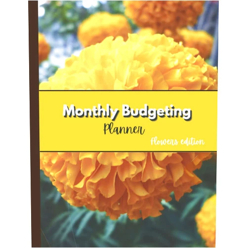 Catessys Publishing Monthly Budgeting Planner: Flower Themed Log Book with Checking, Saving Goals, Monthly Expenses