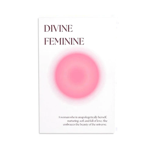 CIGOLD Divine Feminine Wall Art Poster Gradient Halo Divine Feminine Wall Art Poster Canvas Painting Wall Art Poster for Bedroom Living Room Decor 12x18inch(30x45cm) Unframe-Style