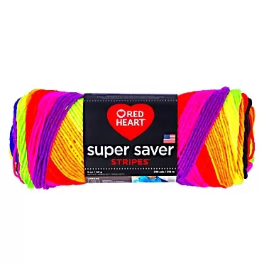 Coats: Yarn Coats Yarn Red Heart Super Saver Yarn-Bright Stripe