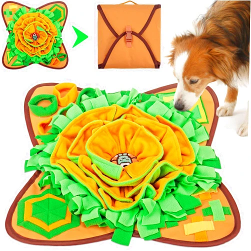 AWOOF Snuffle Mat for Dogs, Sniff Mat Interactive Dog Puzzle Toys, Enrichment Snuffle Mats Feed Games Encourages Natural Foraging Skills Mental Stimulation for Dogs Stress Relief