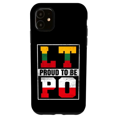 Proud to be Polish Lithuanian iPhone 11 Proud Polish Lithuanian Mix Polska and Lithuania Heritage Case