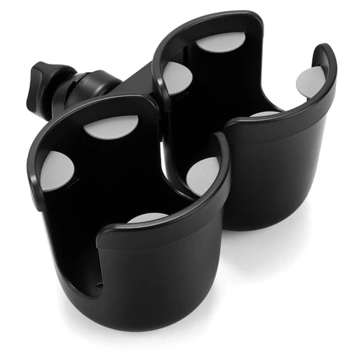 Accmor Stroller Cup Holder, Universal Cup Holder for Uppababy Nuna Doona Strollers, Double Bottle Holder for Stroller, Bike, Wheelchair, Walker, Scooter