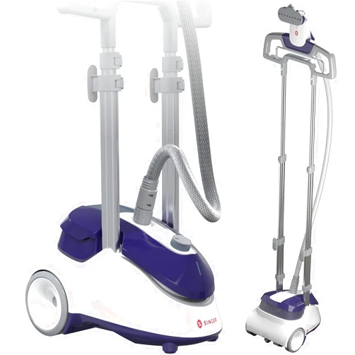 SINGER | SteamWorks Pro 2.0 1500W Garment Steamer, 4 Heat Settings, OnPoint Tip steams hard to reach areas, Steady Steam for 75+ Minutes, Heat up in 45 seconds, Easy Storage