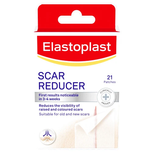 Elastoplast Scar Reducer Plasters (21 Pieces), Quick and Convenient Scar Cover Up Treatment, Scar Sheets to Reduce Visbility of Scars, Scar Plaster Pack for Quick Results