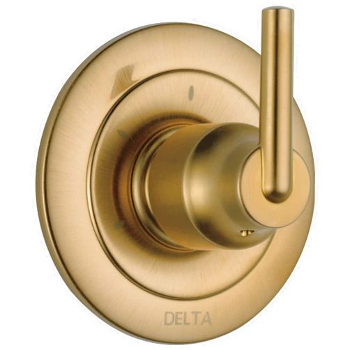 Delta Faucet Trinsic 3-Setting Shower Handle Diverter Trim Kit, Diverter Valve Trim Kit Gold, 3 Way Shower Diverter, Delta Diverter Trim, Champagne Bronze T11859-CZ (Valve Not Included), 5.00 x 4.50 x 5.00 inches