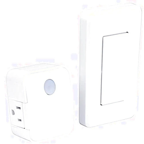 Westek Indoor Wireless Light Switch and Receiver Kit – No Wiring Required, Up To 100ft Distance – The Easy Way to Add a Switched Outlet, Ideal for Lamps,White,RFK1600LC