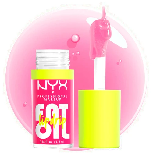 NYX PROFESSIONAL MAKEUP Fat Oil Lip Drip, Moisturizing, Shiny and Vegan Tinted Lip Gloss - Missed Call (Sheer Pink)