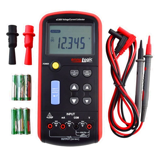 EnnoLogic Volt mA Loop Process Calibrator eC380V - 0-20V and 4-20mA Signal Generator Simulator – Portable Precision Volt Millivolt and mA Generator and Meter for Transmitters, Current Loops, PLC