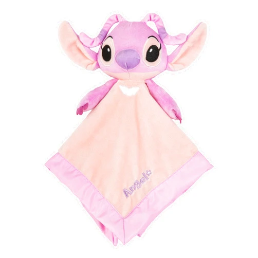 KIDS PREFERRED Disney Lilo and Stitch 12 Inch Angel Plush Newborn Toddler Blanket Lovey, Snuggle Toy Stuffed Animal Baby Blankets for Girls