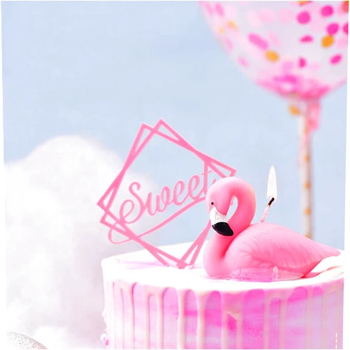 FLYPARTY Girls Birthday Candles,Handmade Adorable Pink Weeding Party Cake Topper Candle, Baby Shower Festival Theme Valentine's Day Favors Decorations(Flamingos)
