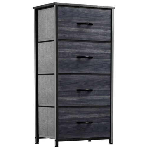 YITAHOME Dresser with 4 Drawers - Fabric Storage Tower, Organizer Unit for Bedroom, Hallway, Closets - Sturdy Steel Frame, Wooden Top & Easy Pull Fabric Bins