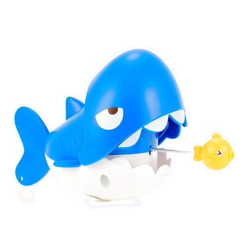 DUCKBOXX XX Pull-String Wind-up Chasing Shark Bath Toy, No Battery Mold-Free Anti-Rust Interactive Montessori Toy for Kids