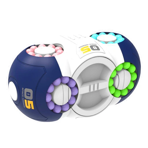 Anliv Art Rotating Magic Bean Cube Spinner Fidget Toys,Gifts,Learning & Education Toys,Stress Relief Gifts Fidget Toys Adults Kids,Double Flip Handheld Puzzle Cube Magic Bean Spinner