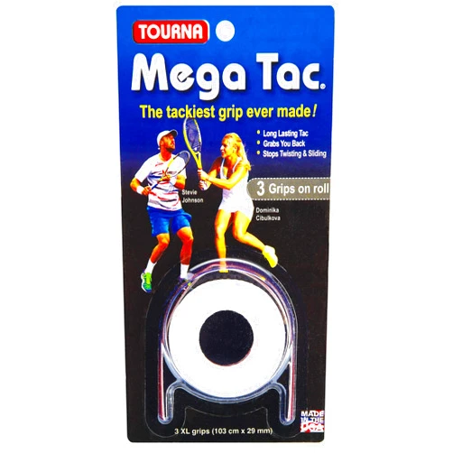 Tourna Mega Tac Extra Tacky Overgrip,3-Pack