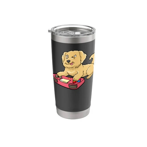 Finds for Gaming and Dog Lovers Goldendoodle Gamer Gaming Gamepad Dog Lover Kawaii Gift Stainless Steel Insulated Tumbler